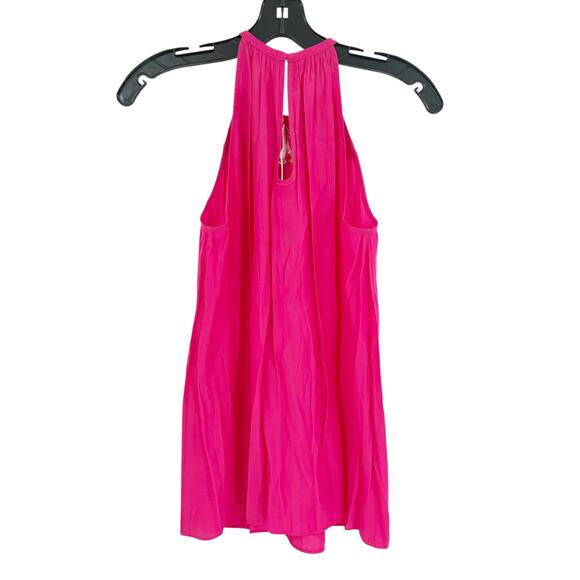 RAMY BROOK Top NEW Size S Pink Fuchsia $325 Tank Gold Cut Out Katie Blouse - Picture 4 of 4